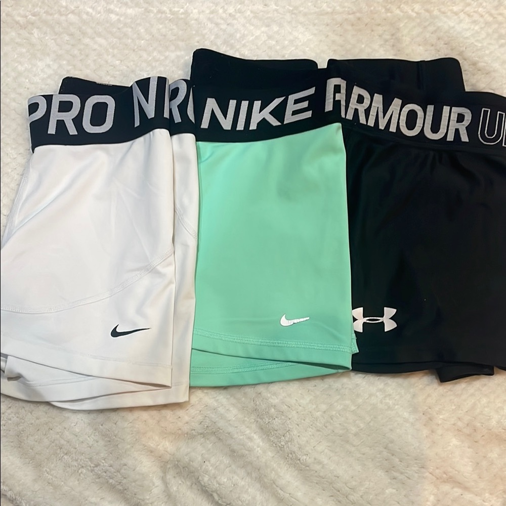Nike and Under Armour Athletic Shorts Set